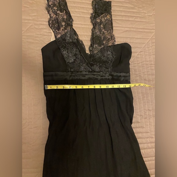 BCBG MaxAzria Silk Lace Maxi Dress Sz 10 - Picture 6 of 15